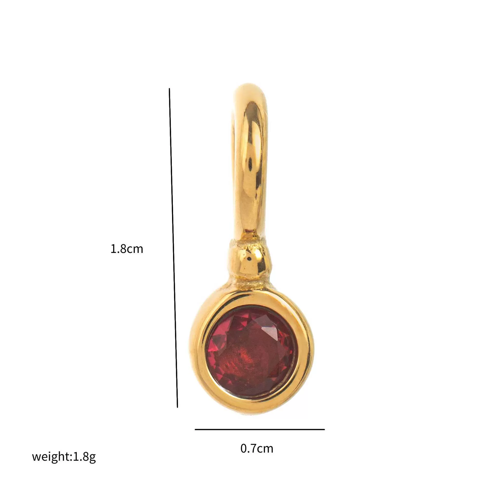 Pendant Necklace Women Stainless Steel Titanium Steel Mixed Gemstone Setting Geometric Style Set With Diamonds - Image 24