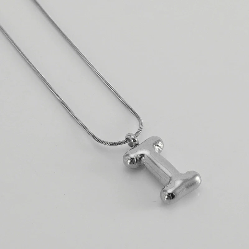 Pendant Necklace Women 316L Stainless Steel 316L Stainless Steel Small Snake Chain With Letter Pattern Electroplated - Image 40