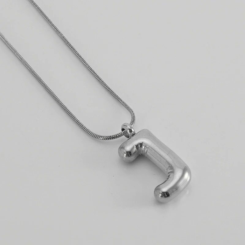 Pendant Necklace Women 316L Stainless Steel 316L Stainless Steel Small Snake Chain With Letter Pattern Electroplated - Image 41
