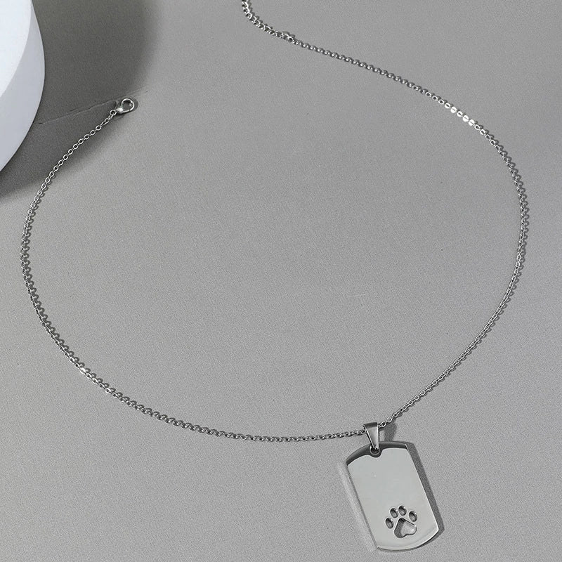 Pendant Stainless Steel Animals Zodiac Hollow Cat Claw Ochain Electroplating Men's - Image 3