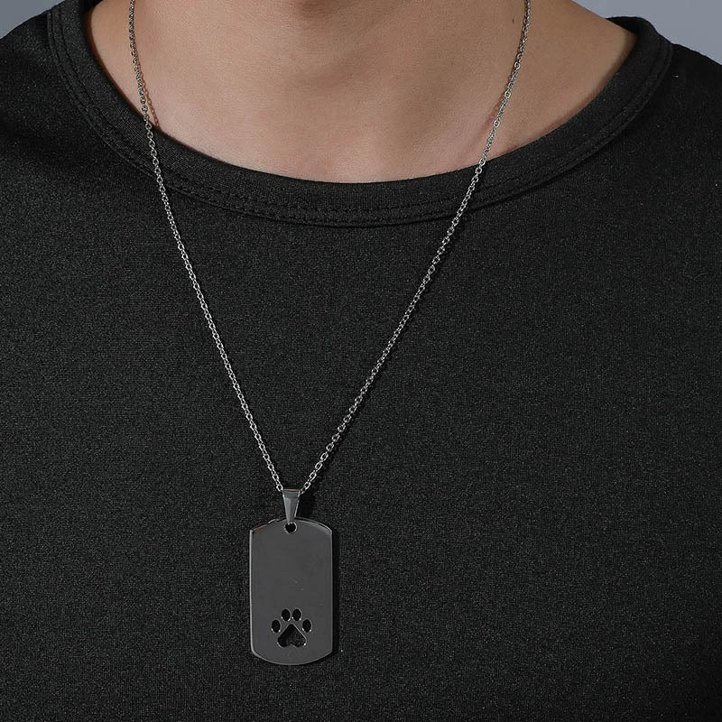 Pendant Stainless Steel Animals Zodiac Hollow Cat Claw Ochain Electroplating Men's - Image 4