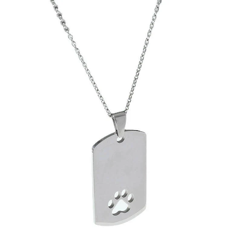 Pendant Stainless Steel Animals Zodiac Hollow Cat Claw Ochain Electroplating Men's - Image 5