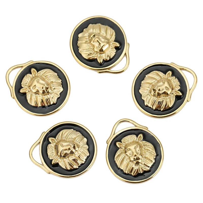 Pendant Stainless Steel Lion Dripping Oil Creative Retro Jewelry