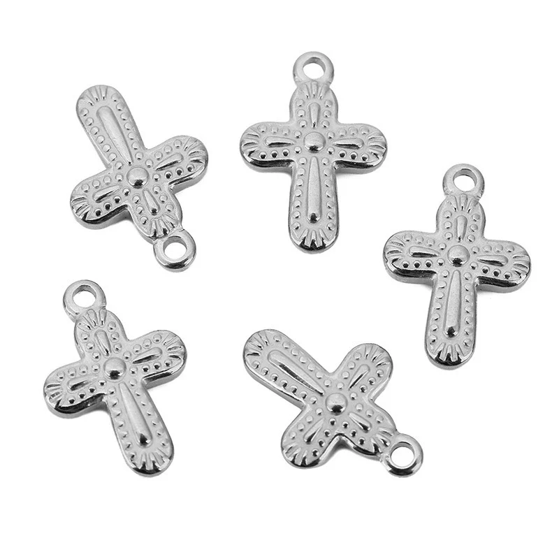 Pendant Stainless Steel Oil Pressure Cross Necklace Accessories - Image 10