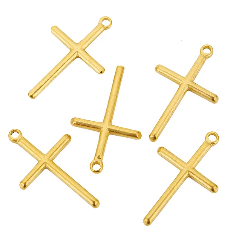 Pendant Stainless Steel Oil Pressure Cross Necklace Accessories - Image 3