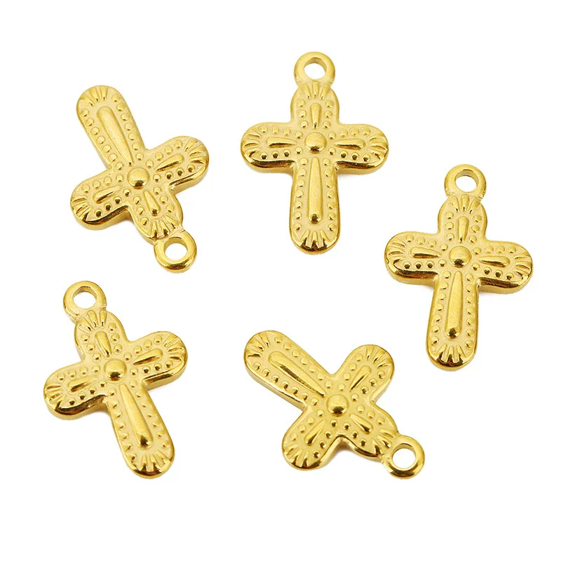 Pendant Stainless Steel Oil Pressure Cross Necklace Accessories - Image 5