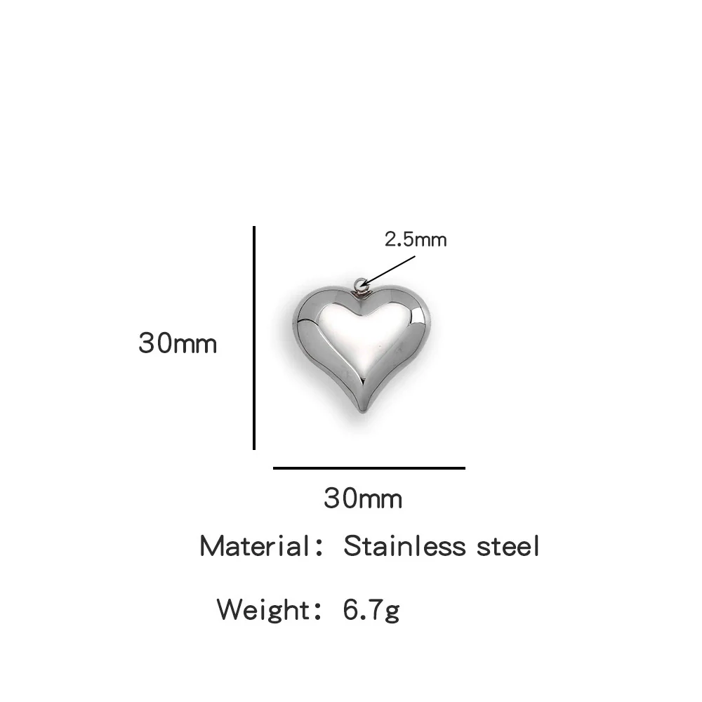 Pendant Stainless Steel Polished Heart Shape Electroplated - Image 18