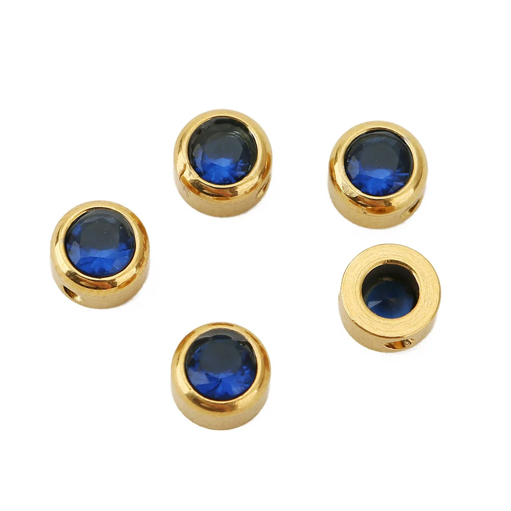 Perforated Beads Stainless Steel Electroplated Cat Eye Beads With Love Pattern - Image 10