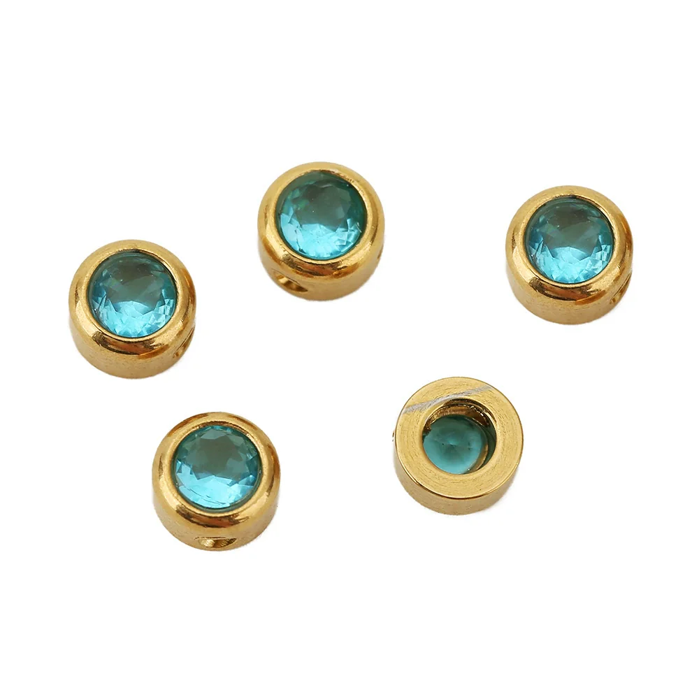 Perforated Beads Stainless Steel Electroplated Cat Eye Beads With Love Pattern - Image 14