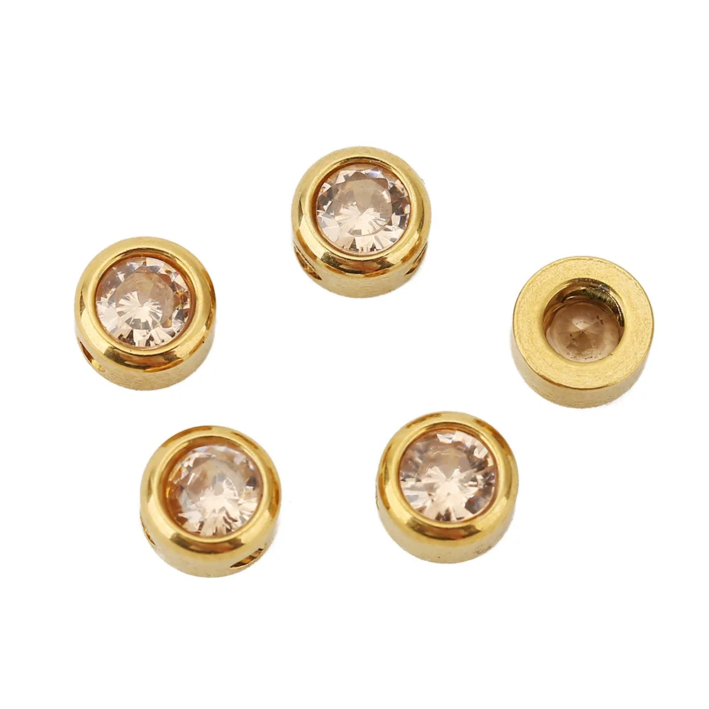 Perforated Beads Stainless Steel Electroplated Cat Eye Beads With Love Pattern - Image 16