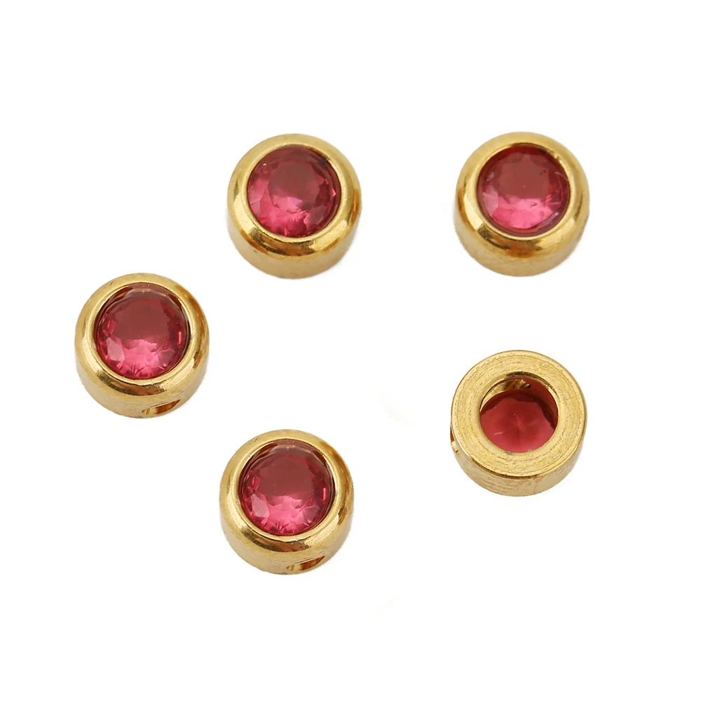 Perforated Beads Stainless Steel Electroplated Cat Eye Beads With Love Pattern - Image 6