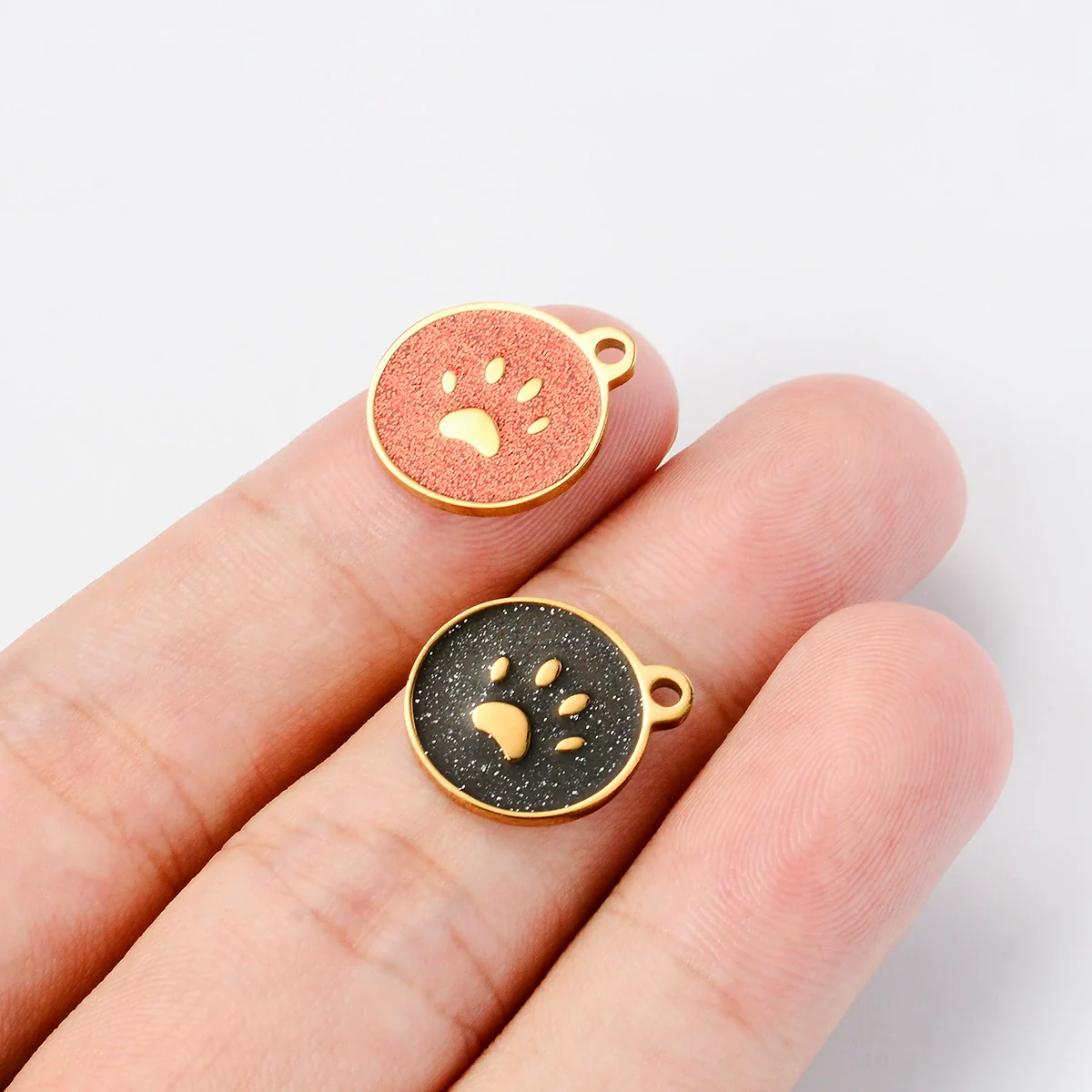 Pet Claw Tag Stainless Steel Pendant Jewelry Material With Oil Dripping Design And Electroplating Treatment - Image 3