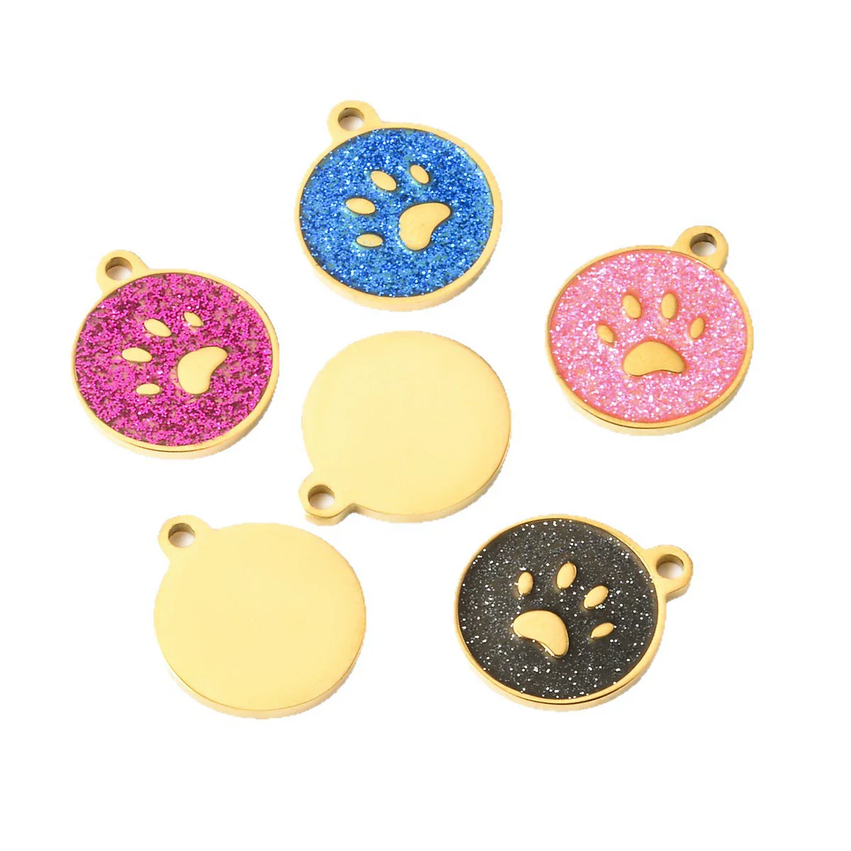 Pet Claw Tag Stainless Steel Pendant Jewelry Material With Oil Dripping Design And Electroplating Treatment - Image 5