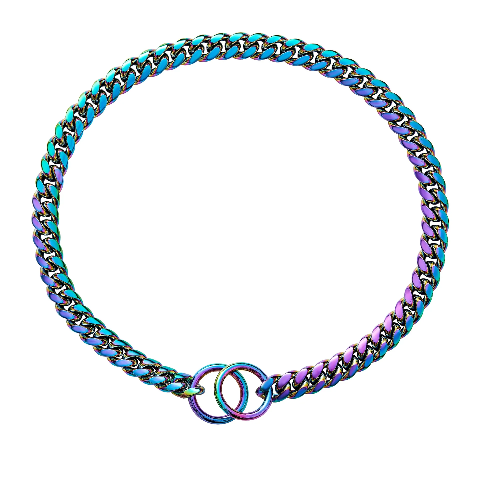 Pet Dog And Cat Chain Titanium Steel Cuban Chain With Encrypted Chain And Polished Vacuum Plating - Image 5