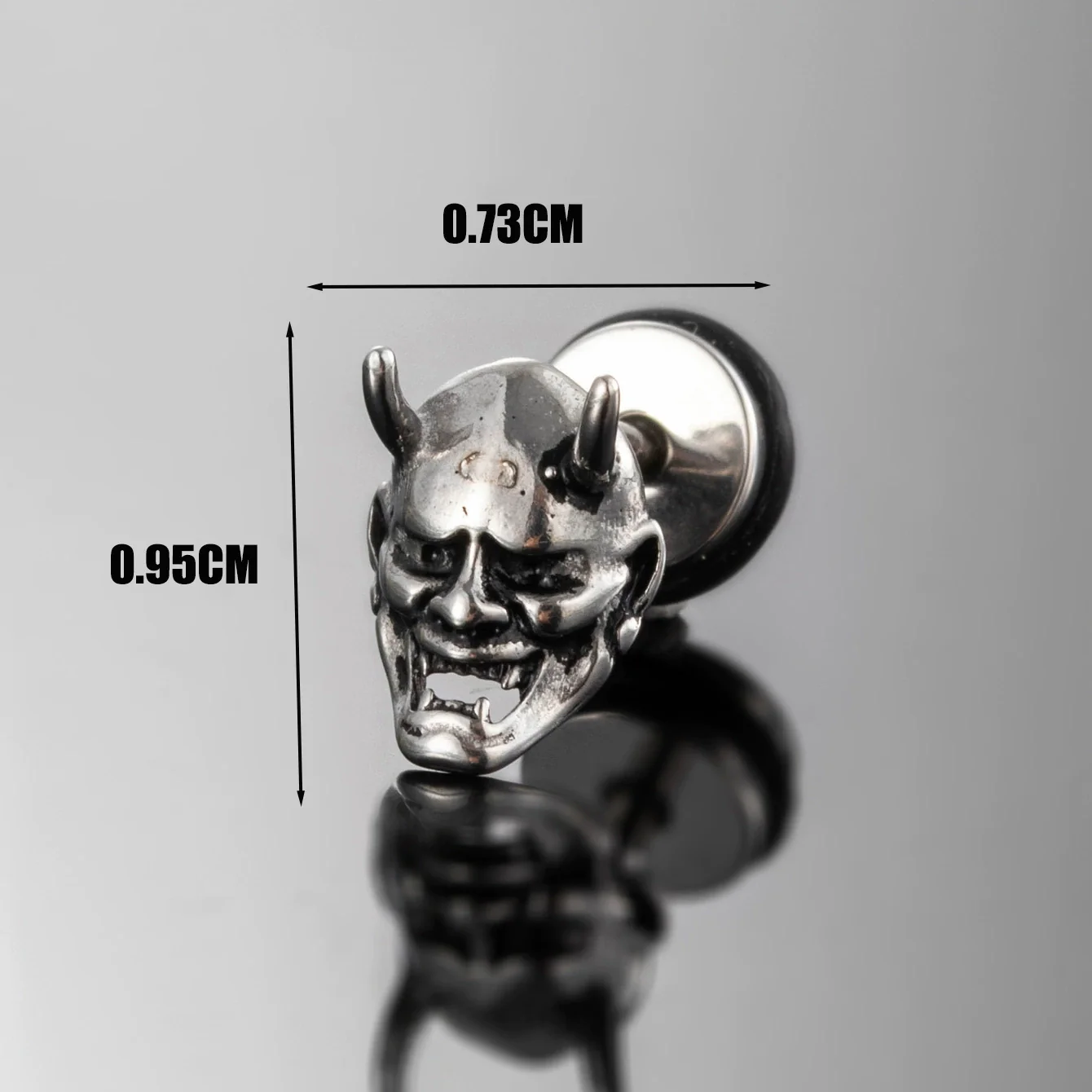 Piercing Earrings Stainless Steel Casting Inlaid Skull Sun Punk Style Polishing For Men - Image 8