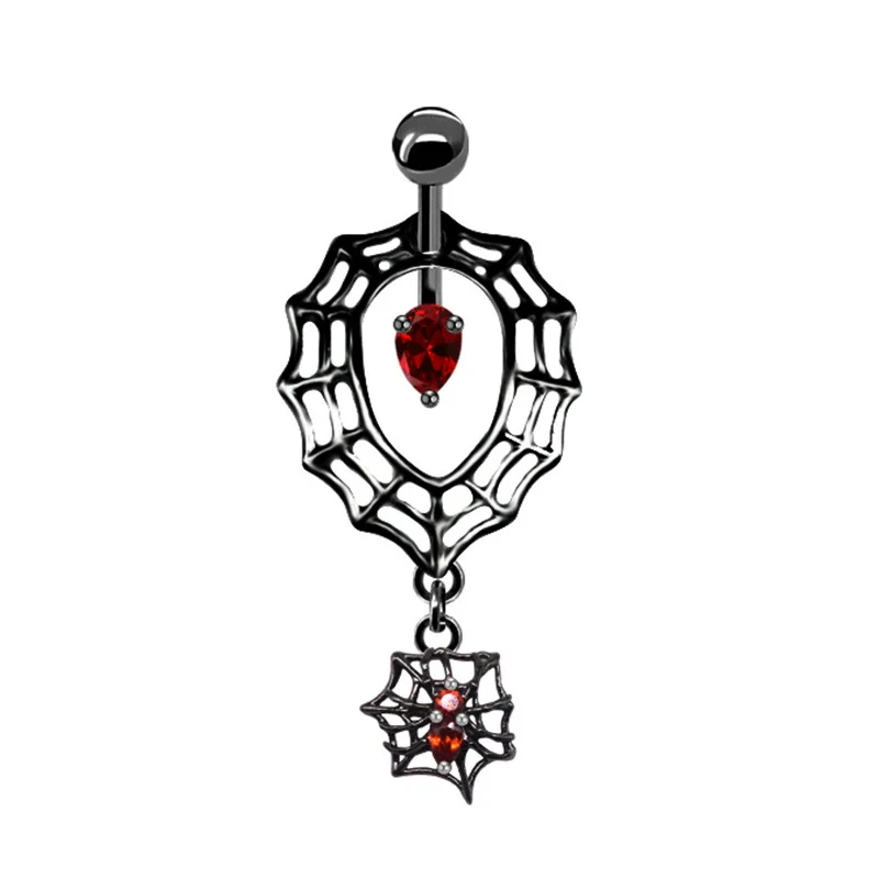 Piercing Jewelry Bat Series Heart Shaped Navel Ring Breast Ring Ear Bone Nail Made Of Rhinestone - Image 10