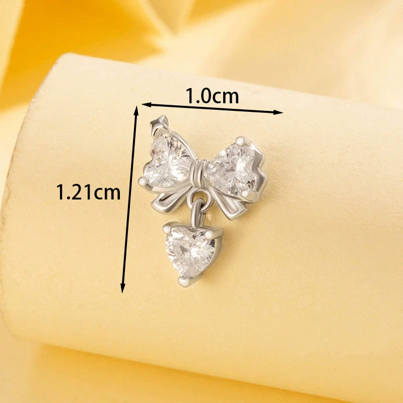 Piercing Jewelry Metal Bow Titanium Steel Electroplating For Women - Image 2