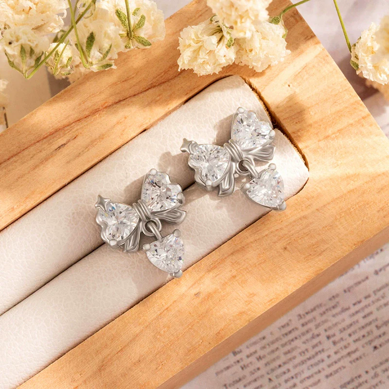 Piercing Jewelry Metal Bow Titanium Steel Electroplating For Women - Image 3