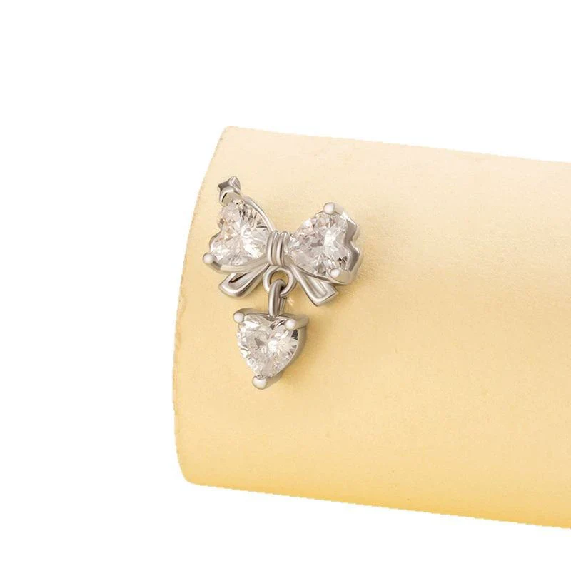 Piercing Jewelry Metal Bow Titanium Steel Electroplating For Women - Image 4