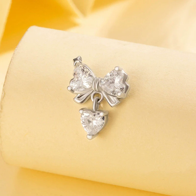 Piercing Jewelry Metal Bow Titanium Steel Electroplating For Women - Image 5