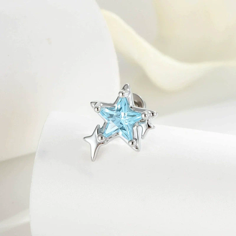 Piercing Jewelry Metal Set With Zirconia Starburst Design For Women - Image 3