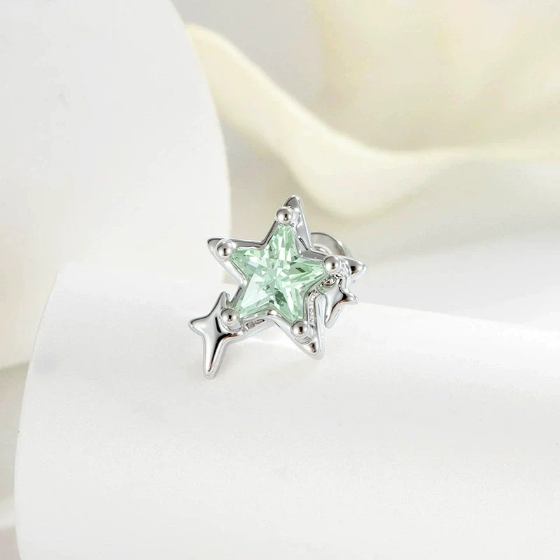 Piercing Jewelry Metal Set With Zirconia Starburst Design For Women - Image 7