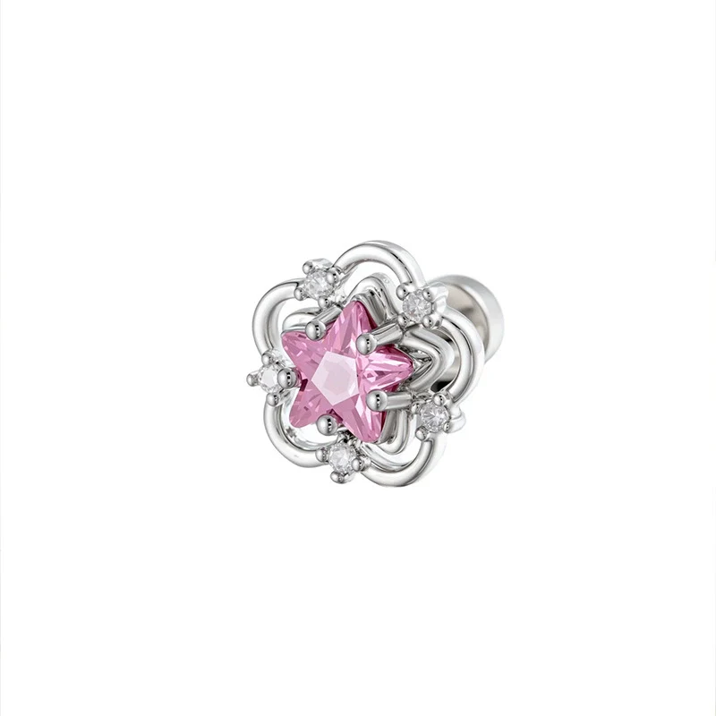 Piercing Jewelry Metal Zircon Star Flower Retro Style For Women - Image 5
