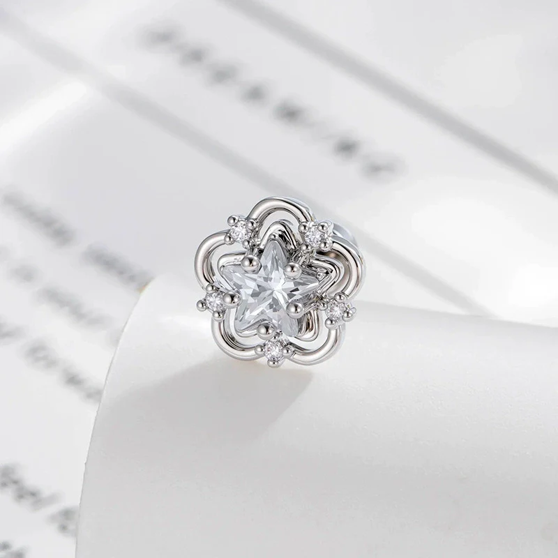 Piercing Jewelry Metal Zircon Star Flower Retro Style For Women - Image 6