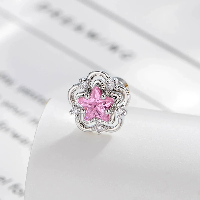 Piercing Jewelry Metal Zircon Star Flower Retro Style For Women - Image 7