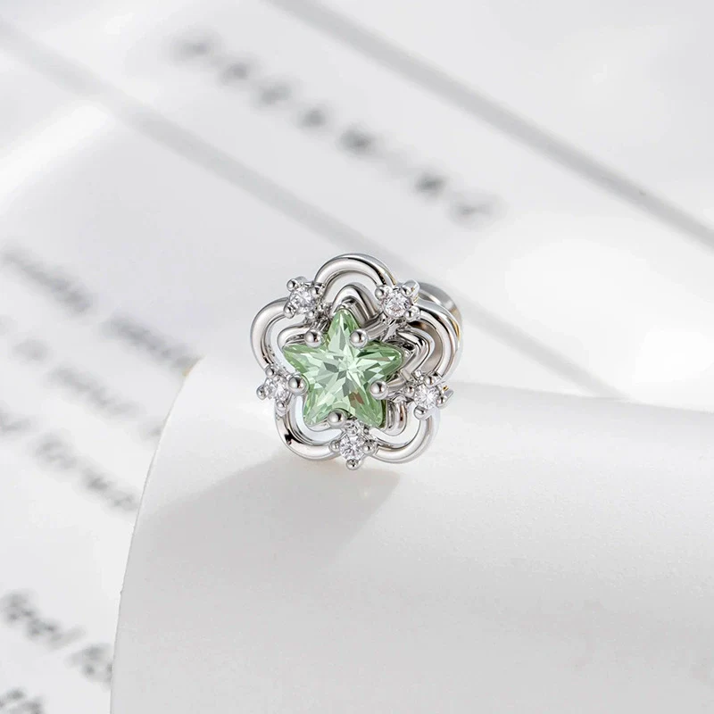 Piercing Jewelry Metal Zircon Star Flower Retro Style For Women - Image 8