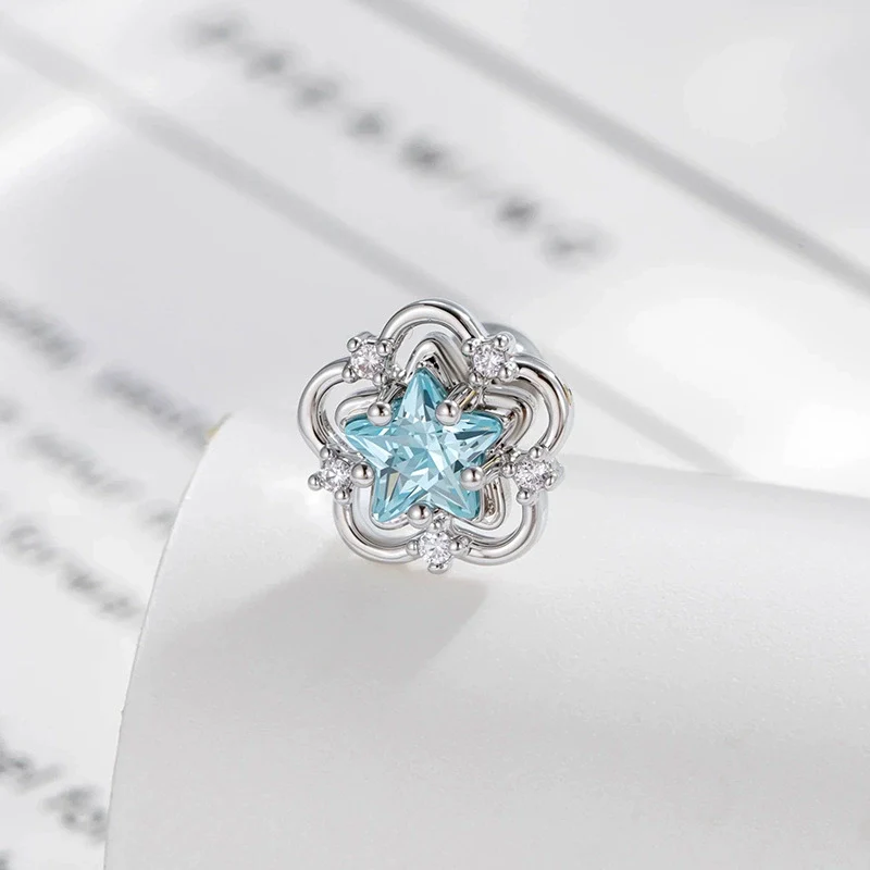 Piercing Jewelry Metal Zircon Star Flower Retro Style For Women - Image 9