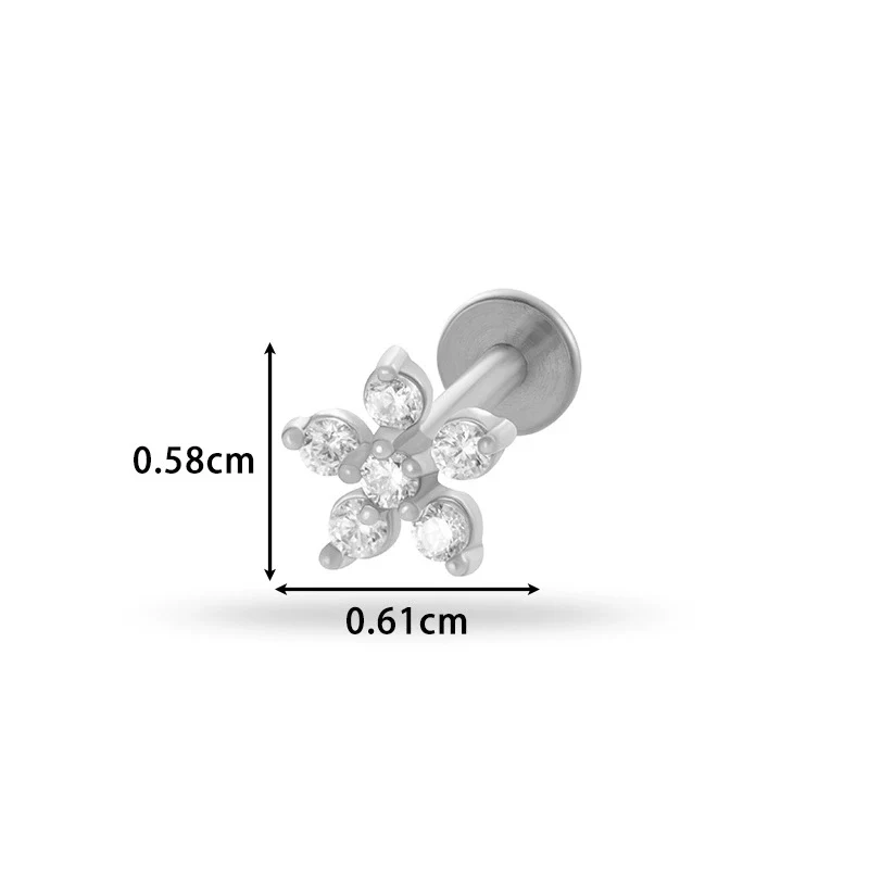 Piercing Jewelry Stainless Steel Flower Butterfly Electroplated For Women - Image 12