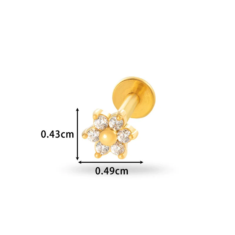 Piercing Jewelry Stainless Steel Flower Butterfly Electroplated For Women - Image 15