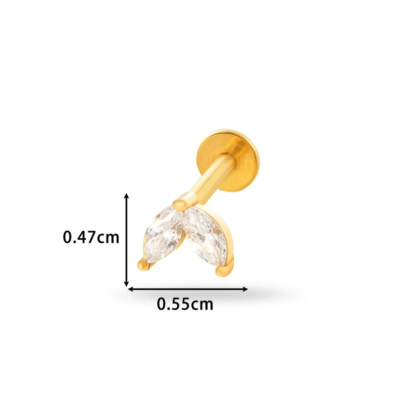 Piercing Jewelry Stainless Steel Flower Butterfly Electroplated For Women - Image 19