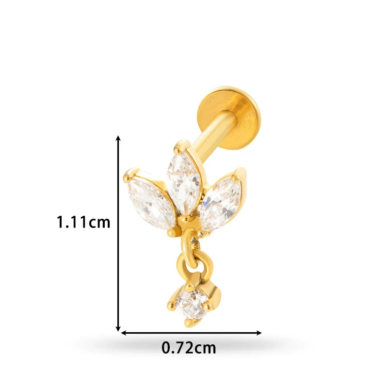 Piercing Jewelry Stainless Steel Flower Butterfly Electroplated For Women - Image 21