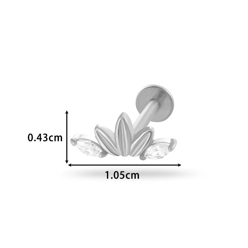 Piercing Jewelry Stainless Steel Flower Butterfly Electroplated For Women - Image 26