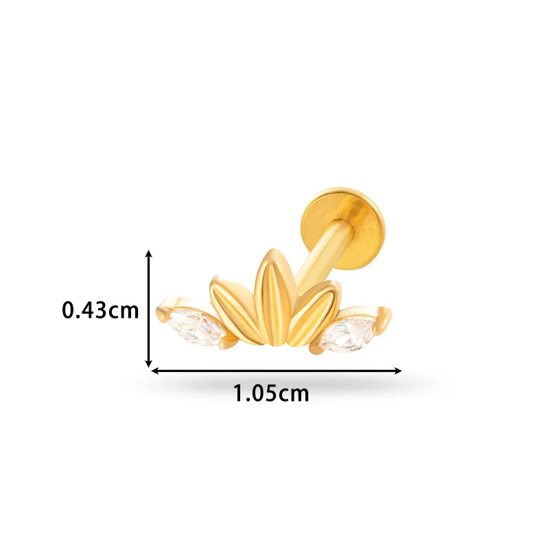 Piercing Jewelry Stainless Steel Flower Butterfly Electroplated For Women - Image 27