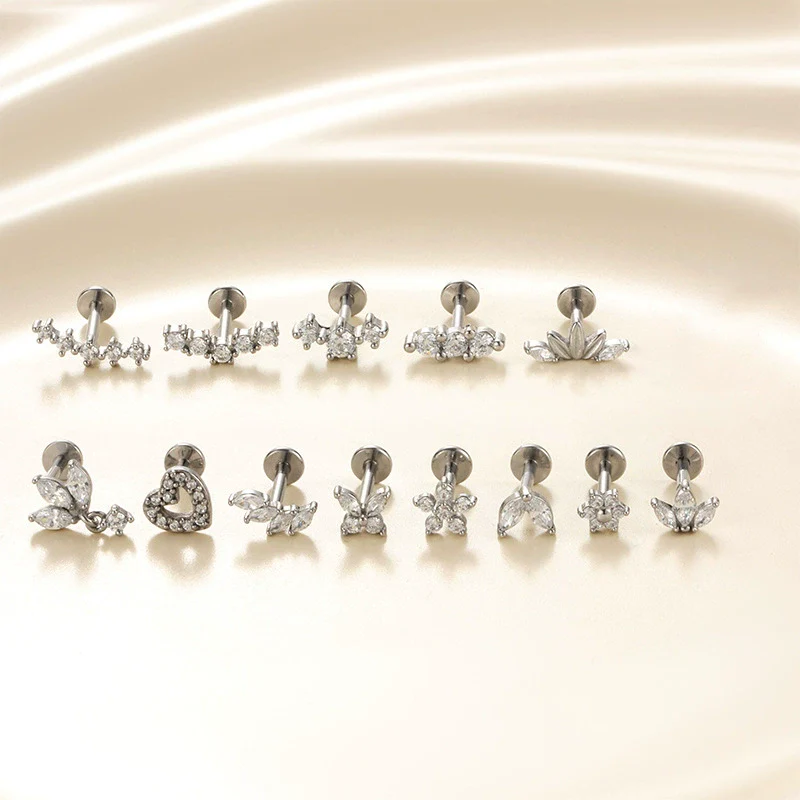 Piercing Jewelry Stainless Steel Flower Butterfly Electroplated For Women - Image 4