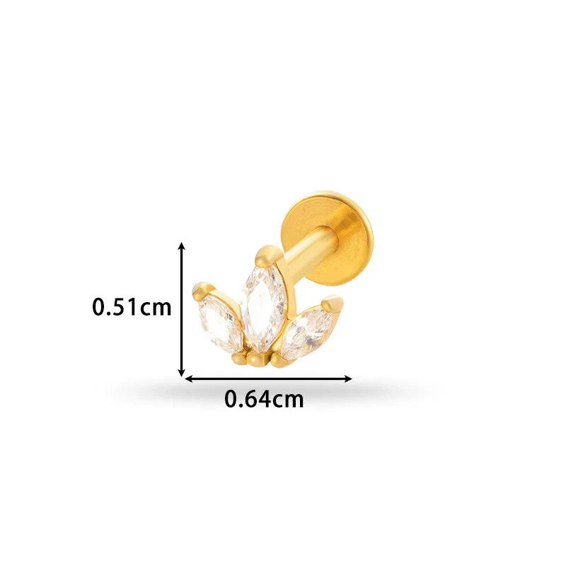 Piercing Jewelry Stainless Steel Flower Butterfly Electroplated For Women - Image 7