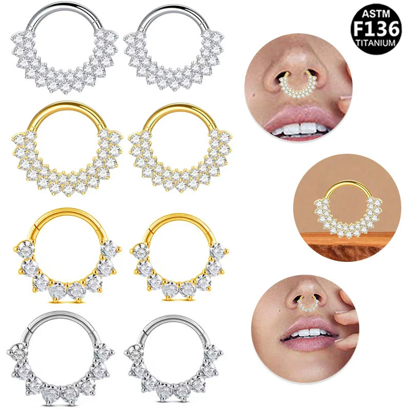 Piercing Jewelry Stainless Steel Heart Shape Diamond Nose Ring And Nose Nail