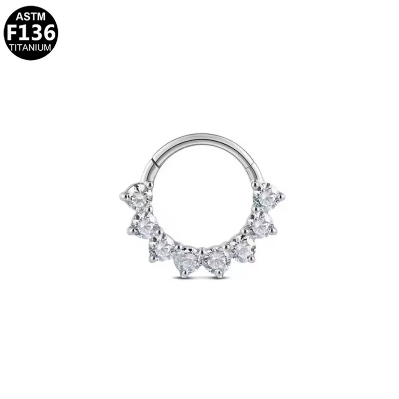 Piercing Jewelry Stainless Steel Heart Shape Diamond Nose Ring And Nose Nail - Image 12