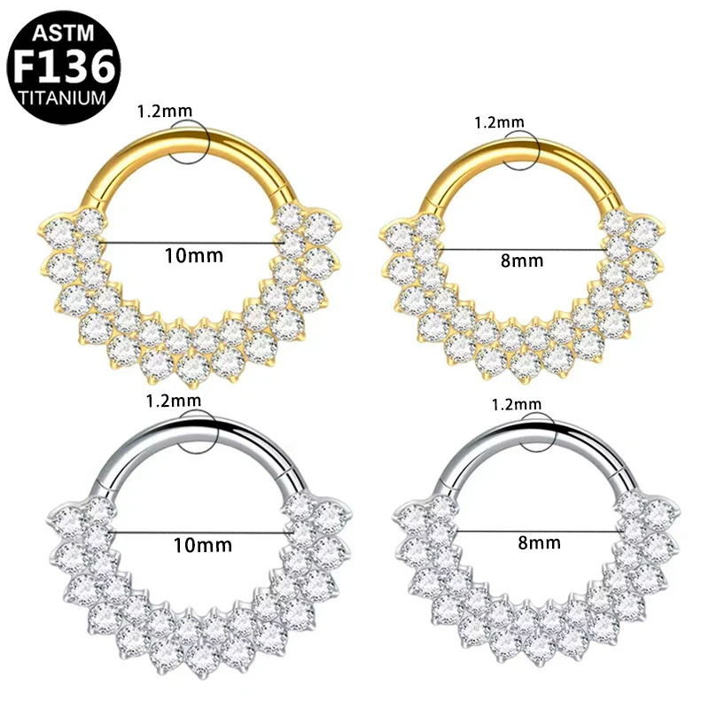Piercing Jewelry Stainless Steel Heart Shape Diamond Nose Ring And Nose Nail - Image 5