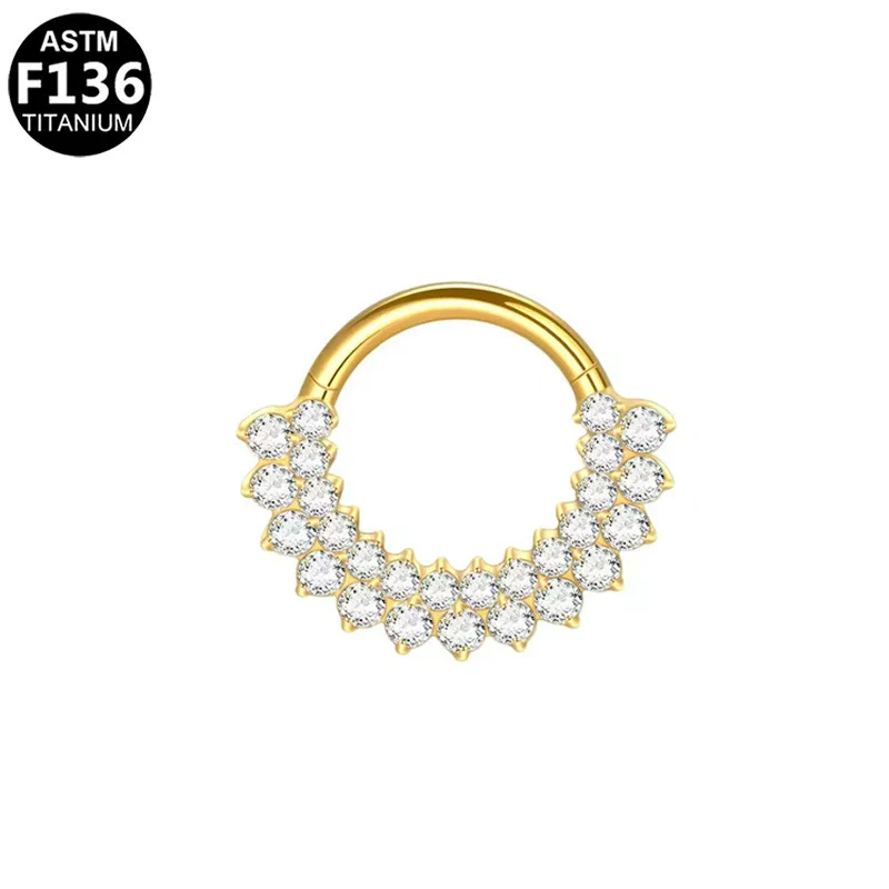 Piercing Jewelry Stainless Steel Heart Shape Diamond Nose Ring And Nose Nail - Image 7