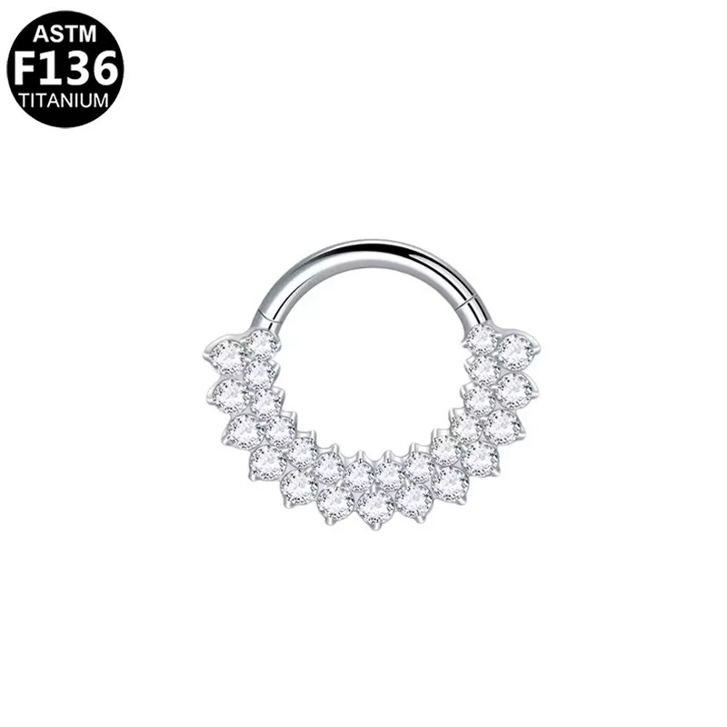 Piercing Jewelry Stainless Steel Heart Shape Diamond Nose Ring And Nose Nail - Image 8