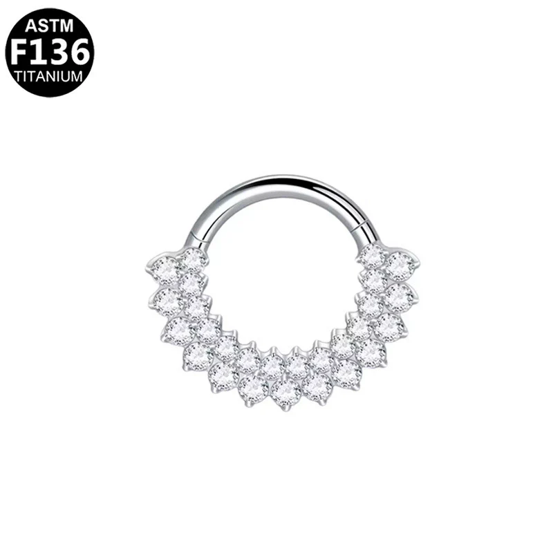 Piercing Jewelry Stainless Steel Heart Shape Diamond Nose Ring And Nose Nail - Image 9