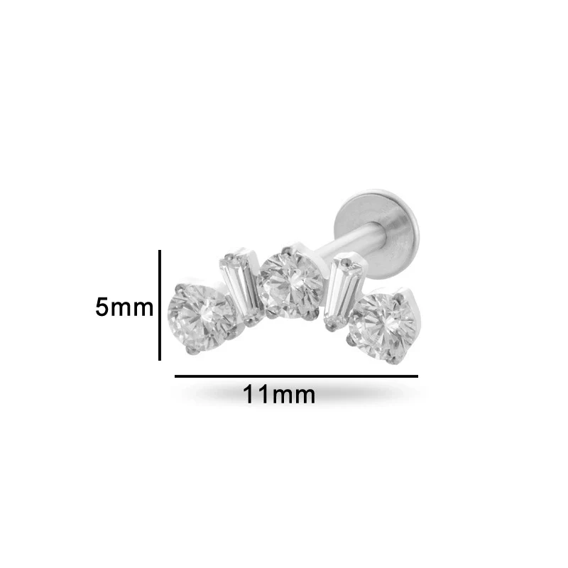 Piercing Jewelry Titanium Alloy Heart Shape Electroplating Women's - Image 10