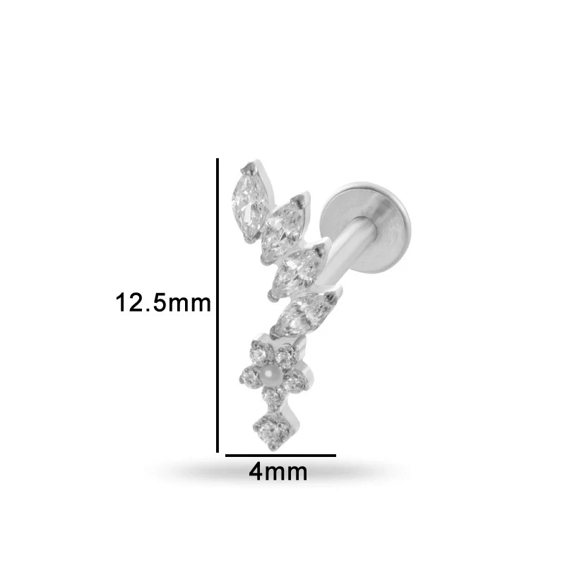 Piercing Jewelry Titanium Alloy Heart Shape Electroplating Women's - Image 12