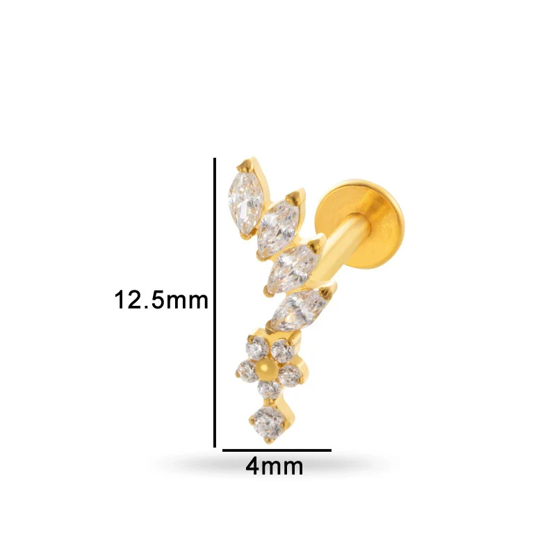 Piercing Jewelry Titanium Alloy Heart Shape Electroplating Women's - Image 13
