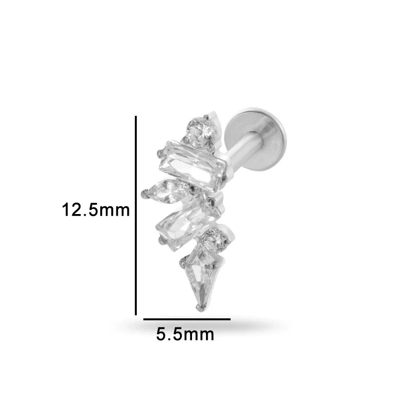 Piercing Jewelry Titanium Alloy Heart Shape Electroplating Women's - Image 16