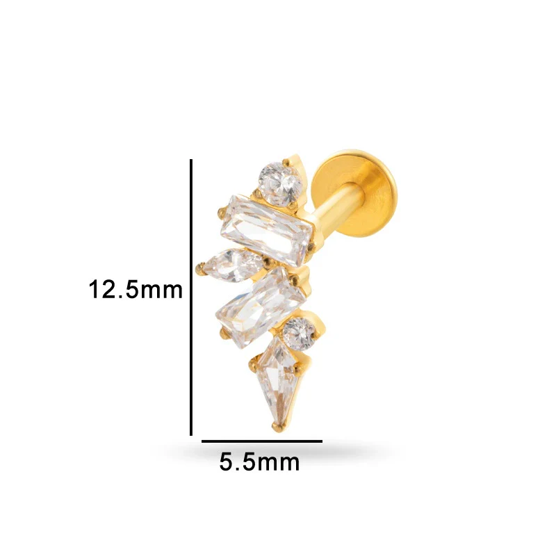 Piercing Jewelry Titanium Alloy Heart Shape Electroplating Women's - Image 17